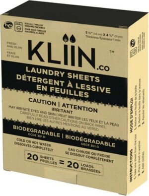 KLIIN Détergent à lessive en feuilles biodégradable