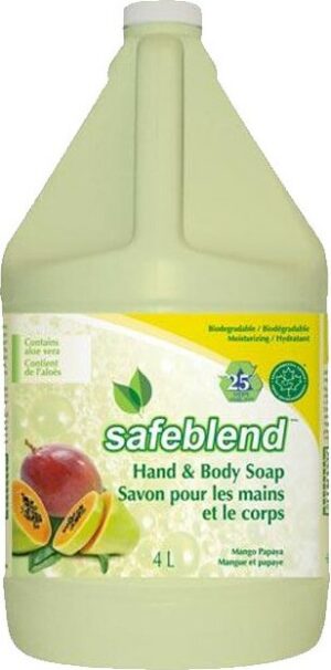 SAFEBLEND Savon pour les mains et le corps au parfum mangue papaye