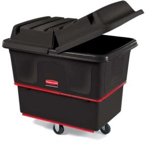 Chariot de buanderie cubique robuste 16 pieds cubes Rubbermaid 4716, Couvercle vendu séparément