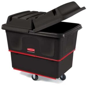 Chariot de buanderie cubique robuste 20 pieds cubes Rubbermaid 4720, Couvercle vendu séparément