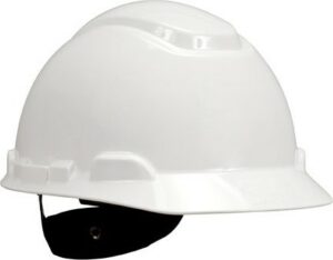 Casque de sécurité blanc avec suspension à 4 points