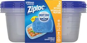 Contenants rectangulaires Ziploc avec technologie Smart Snap