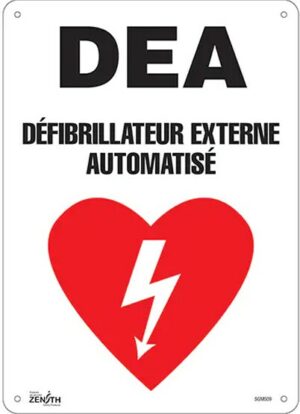 Enseigne "DEA", Défibrillateur Externe Automatisé