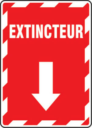 Enseigne de sécurité "Extincteur" bilingue