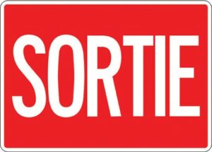 Enseigne de sécurité Sortie/Exit