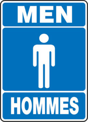 Enseignes pour toilette Hommes et Femmes bilingue