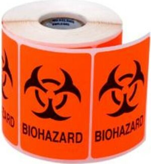 Étiquettes biohazard autocollante