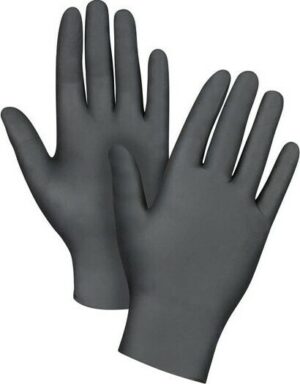 Gants en nitrile noir 4 mil sans poudre