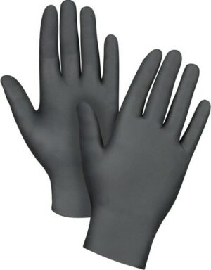 Gants en nitrile noir 6 mils sans poudre 10 boîtes de 100 gants par caisse