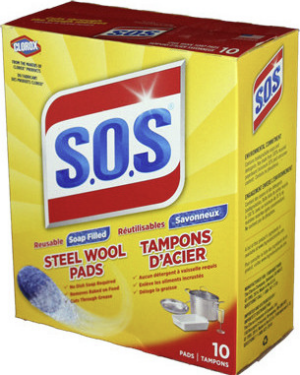 Tampons d'acier réutilisables S.O.S