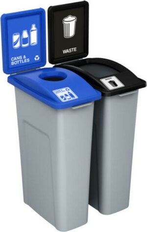 WASTE WATCHER Recyclage des canettes et bouteilles avec panneau 46 gal