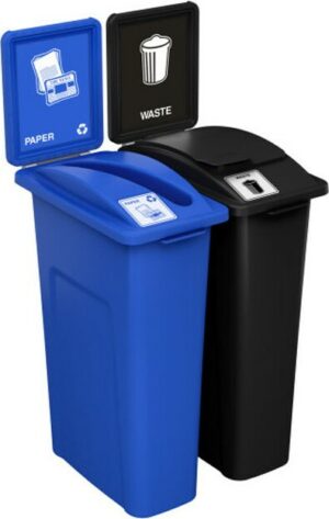 WASTE WATCHER Station de recyclage du papier avec panneau 46 gal